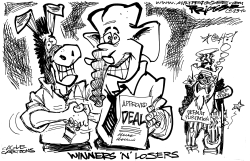WINNERS AND LOSERS by Milt Priggee