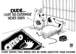 ADDICTED TO OREOS, B/W by Randy Bish