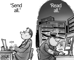 NSA EMAIL SNOOPING BW by John Cole