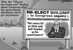 RE-ELECT THE BUMS BW by Steve Greenberg