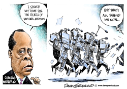 CONRAD MURRAY OUT OF JAIL by Dave Granlund