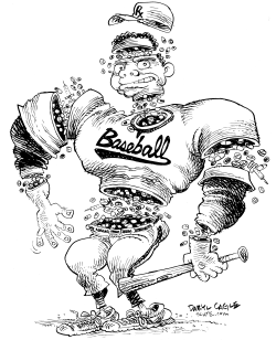 STEROIDS IN BASEBALL by Daryl Cagle