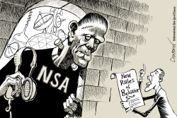 REINING IN THE NSA by Patrick Chappatte