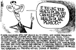OBAMACARE DISCLAIMERS by Rick McKee