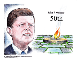 JFK ETERNAL FLAME 50TH by Dave Granlund