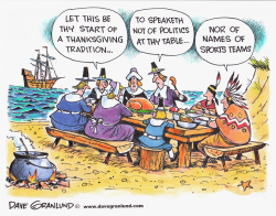 THANKSGIVING TABLE ETIQUETTE by Dave Granlund