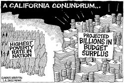 LOCAL-CA CALIFORNIA POVERTY AND BUDGET SURPLUS by Monte Wolverton