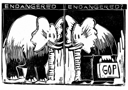 ENDANGERED ELEPHANTS by Randall Enos