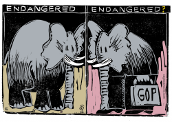 ENDANGERED ELEPHANTS  by Randall Enos