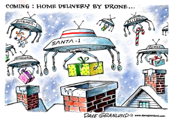DRONE HOME DELIVERY by Dave Granlund