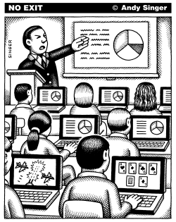 COMPUTER GAMES IN CLASS by Andy Singer