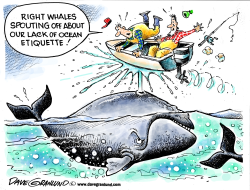 OCEAN ETIQUETTE AND WHALES by Dave Granlund