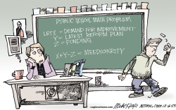 MATH PROBLEM  by Mike Keefe