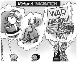 WAR ON CHRISTMAS BW by John Cole