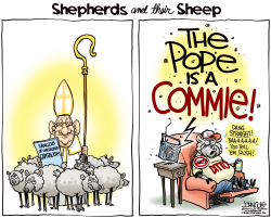 POPE AND LIMBAUGH  by John Cole