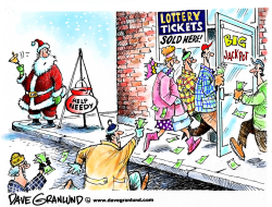 CHRISTMAS DONATIONS DOWN by Dave Granlund