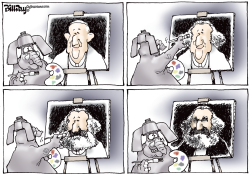 POPE FRANCIS MARX  COLOR by Bill Day