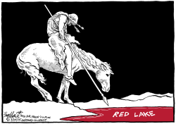RED LAKE MASSACRE by Bob Englehart