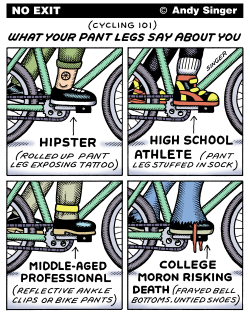 CYCLIST PANT LEGS  VERSION by Andy Singer