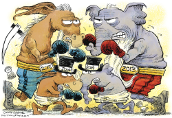 NEW YEARS PARTISANS  by Daryl Cagle