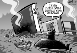 ON BOARD OBAMACARE by Eric Allie