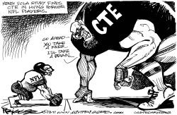 NFL CTE by Milt Priggee