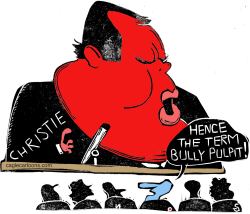 CHRISTIE BULLY PULPIT  by Randall Enos