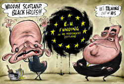 SCARING SCOTS WITH EU BLACK HOLE TALK by Brian Adcock