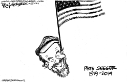 PETE SEEGER  by Milt Priggee