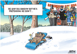 GROUNDHOG DETERMINED NOT TO SEE ITS SHADOW- by R.J. Matson