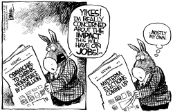OBAMACARE JOBS by Rick McKee