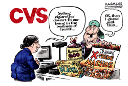 CVS STOPS SELLING TOBACCO PRODUCTS COLOR by Jimmy Margulies