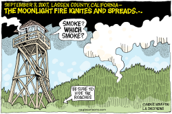 LOCAL-CA MOONLIGHT FIRE SMOKE  by Monte Wolverton