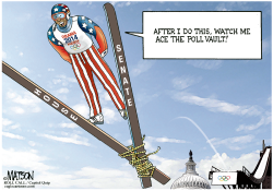 OBAMA SKIS ARE TIED UP BY CONGRESS- by R.J. Matson