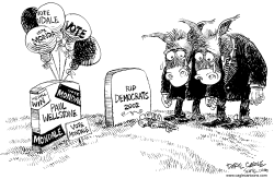 Democrats Grieve Over Election Results by Daryl Cagle