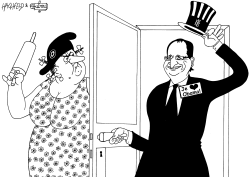 HOLLANDE BACK FROM THE USA by Rainer Hachfeld