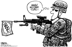 MILITARY CUTS by Rick McKee