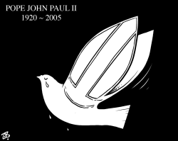 POPE JOHN PAUL II by Emad Hajjaj