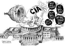 THE C.I.A. LOOKS IN ON THE SENATE by Daryl Cagle