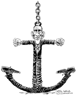 OBAMA ANCHOR by Daryl Cagle