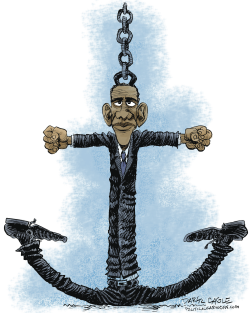 OBAMA ANCHOR  by Daryl Cagle