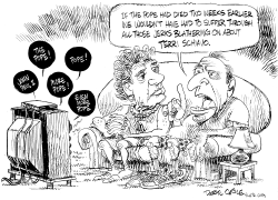 POPE, TV AND SCHIAVO by Daryl Cagle