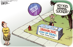 YET ANOTHER OBAMACARE DELAY  by Rick McKee