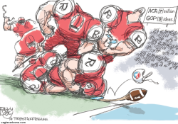 OBAMACARE SCORES by Pat Bagley