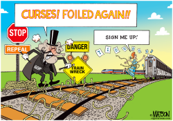 SNIDELY WHIPLASH (REPUBLICAN) CAN'T STOP OBAMACARE- by R.J. Matson
