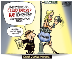 CHIEF JUSTICE MAGOO  by John Cole