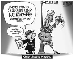 CHIEF JUSTICE MAGOO BW by John Cole