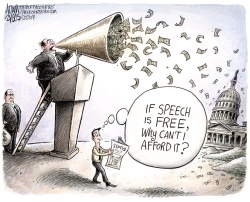 FREE SPEECH  by Adam Zyglis
