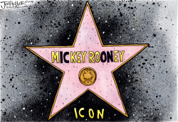 MICKEY ROONEY by Joe Heller