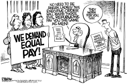EQUAL PAY by Rick McKee